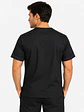Polera Clínica Cargo Hombre Poplin Negra - Miniatura 2