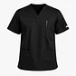 Polera Clínica Cargo Hombre Poplin Negra - Miniatura 4