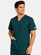 Polera Clínica Cargo Hombre Poplin  Verde Botella - Miniatura 1