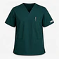 Polera Clínica Cargo Hombre Poplin  Verde Botella - Miniatura 4