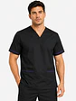 Polera Clínica Cargo Hombre Negro con Aplicación Morada | Med Comfort Flex - Miniatura 2