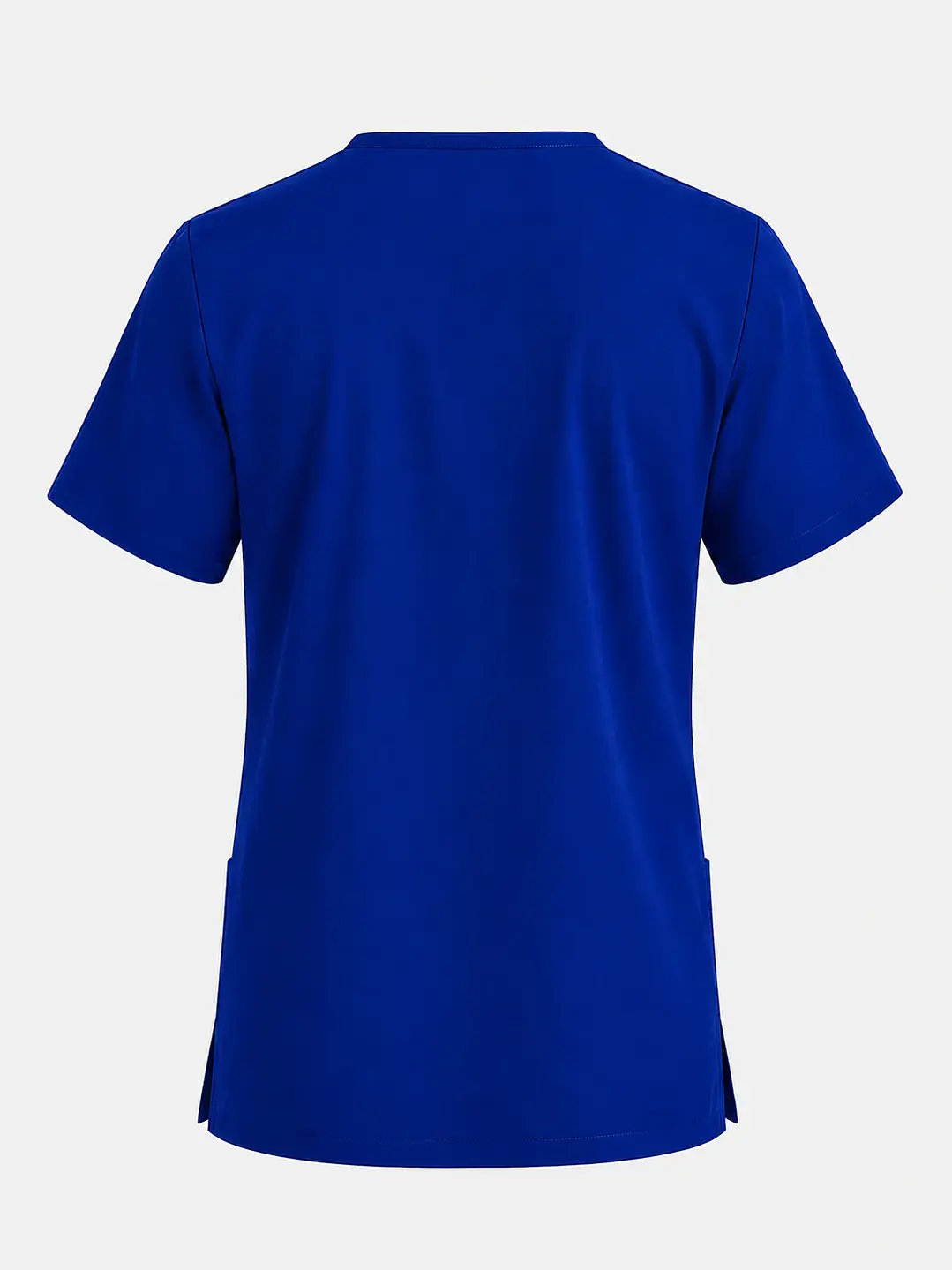 Polera Médica Cargo Hombre Cuello en V Antifluido Azul Rey | Egida - Uniformes clínicos Égida Chile