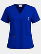 Polera Médica Cargo Hombre Cuello en V Antifluido Azul Rey | Egida - Miniatura 3