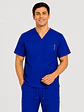 Polera Médica Cargo Hombre Cuello en V Antifluido Azul Rey | Egida - Miniatura 2