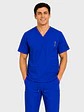 Polera Médica Cargo Hombre Cuello en V Antifluido Azul Rey | Egida - Miniatura 2