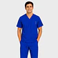 Polera Médica Cargo Hombre Cuello en V Antifluido Azul Rey | Egida - Miniatura 2