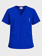 Polera Médica Cargo Hombre Cuello en V Antifluido Azul Rey | Egida - Miniatura 3