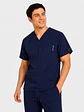 Polera Médica Cargo Hombre Cuello en V Antifluido Azul Marino | Egida - Miniatura 1