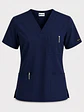 Polera Médica Cargo Hombre Cuello en V Antifluido Azul Marino | Egida - Miniatura 3