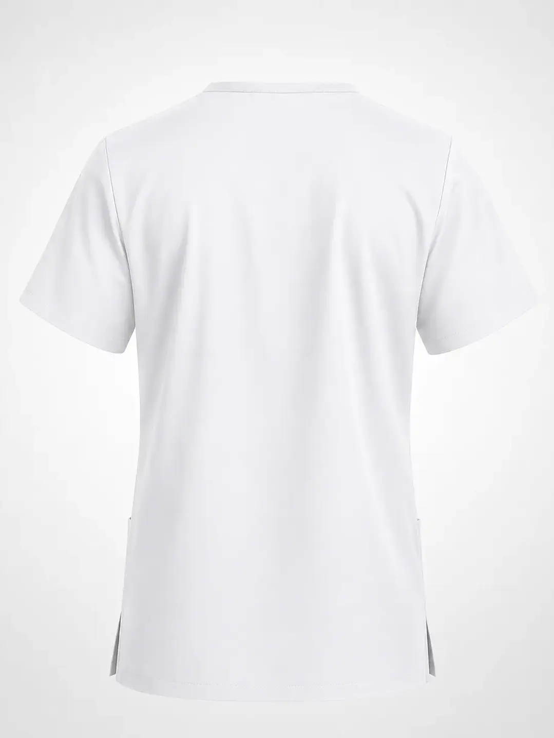 Polera Médica Cargo Hombre Cuello en V Antifluido Blanco | Egida - Uniformes clínicos Égida Chile