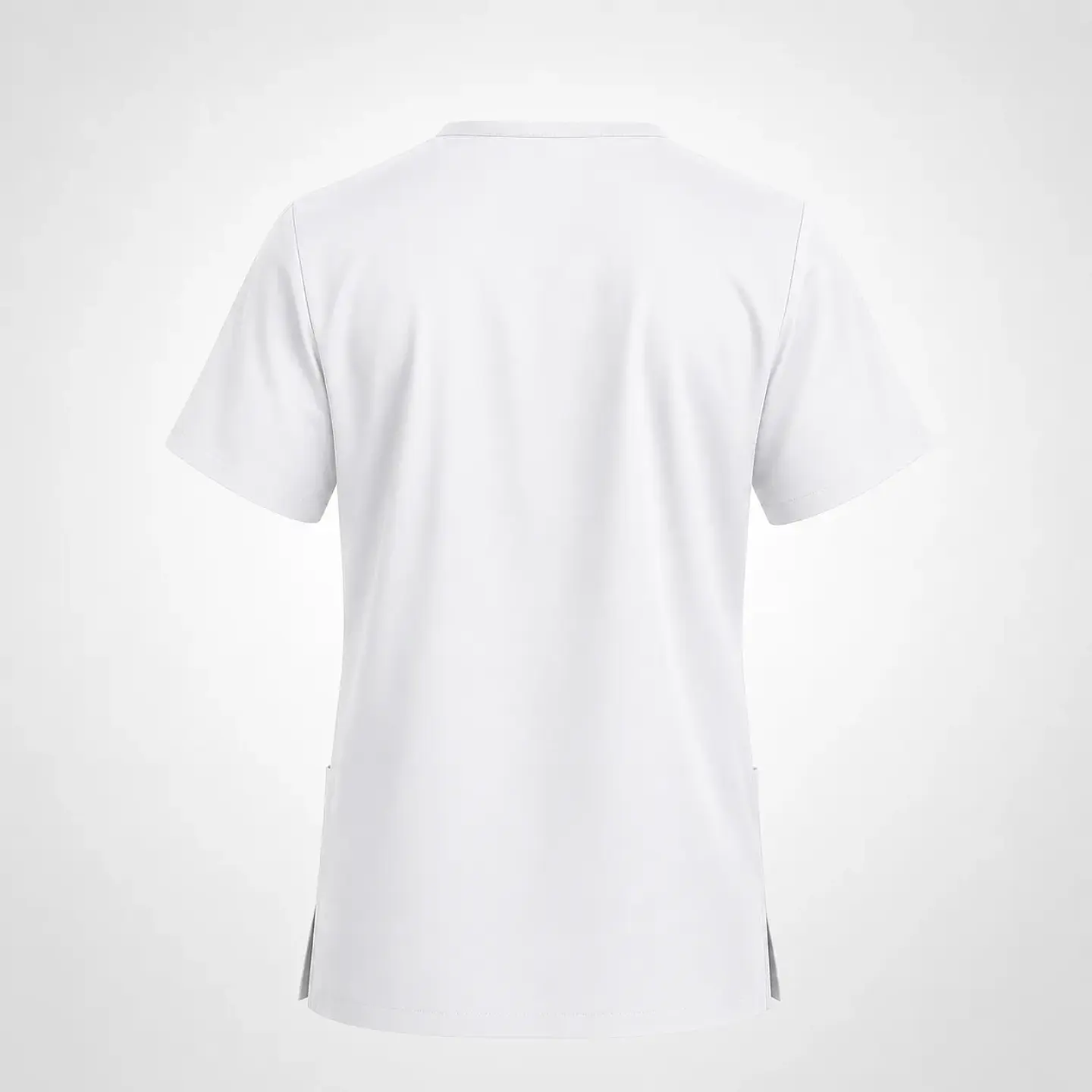 Polera Médica Cargo Hombre Cuello en V Antifluido Blanco | Egida 4