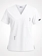 Polera Médica Cargo Hombre Cuello en V Antifluido Blanco | Egida - Miniatura 3