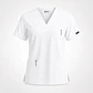 Polera Médica Cargo Hombre Cuello en V Antifluido Blanco | Egida - Miniatura 3