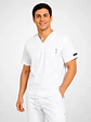 Polera Médica Cargo Hombre Cuello en V Antifluido Blanco | Egida - Miniatura 1