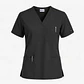Polera Médica Cargo Hombre Cuello en V Antifluido Gris | Egida - Miniatura 3