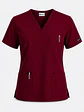 Polera Médica Cargo Hombre Cuello en V Antifluido Burdeo | Egida - Miniatura 3