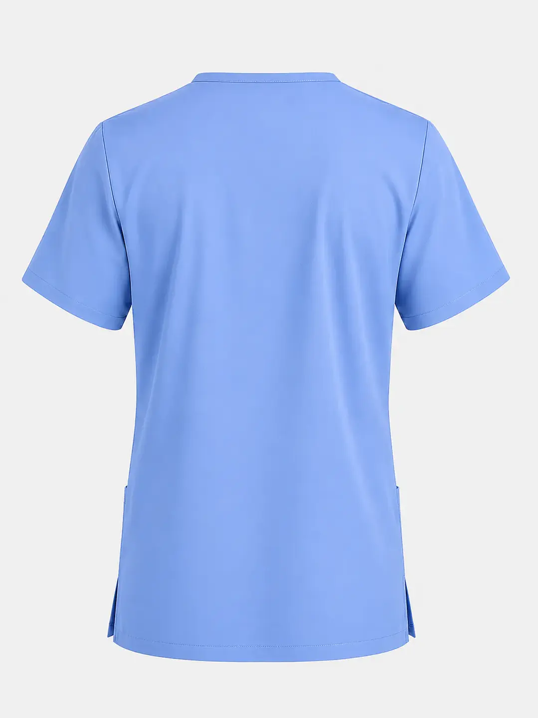 Polera Médica Cargo Hombre Cuello en V Antifluido Celeste | Egida - Uniformes clínicos Égida Chile