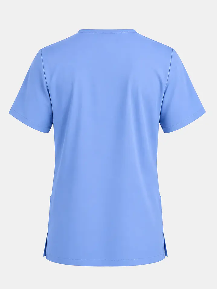 Polera Médica Cargo Hombre Cuello en V Antifluido Celeste | Egida 3