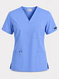 Polera Médica Cargo Hombre Cuello en V Antifluido Celeste | Egida - Miniatura 4