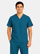 Polera Médica Cargo Hombre Cuello en V Antifluido Verde Petroleo | Egida - Miniatura 1