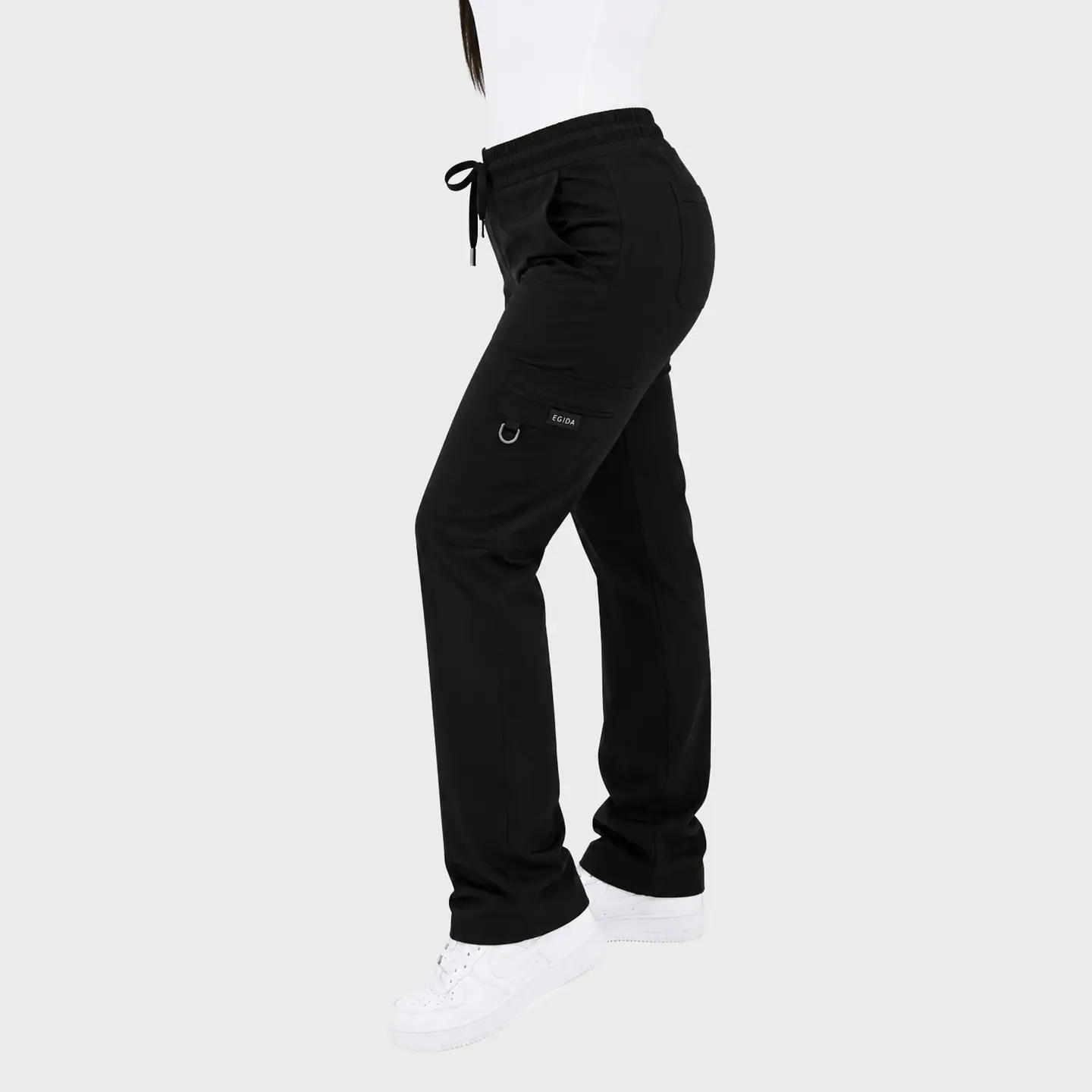 Pantalón Clínico Recto Hana Mujer Negro Antifluido | Linea Aesthetic 2