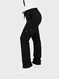 Pantalón Clínico Cargo Recto Hana Mujer Negro Antifluido | Linea Aesthetic - Miniatura 2