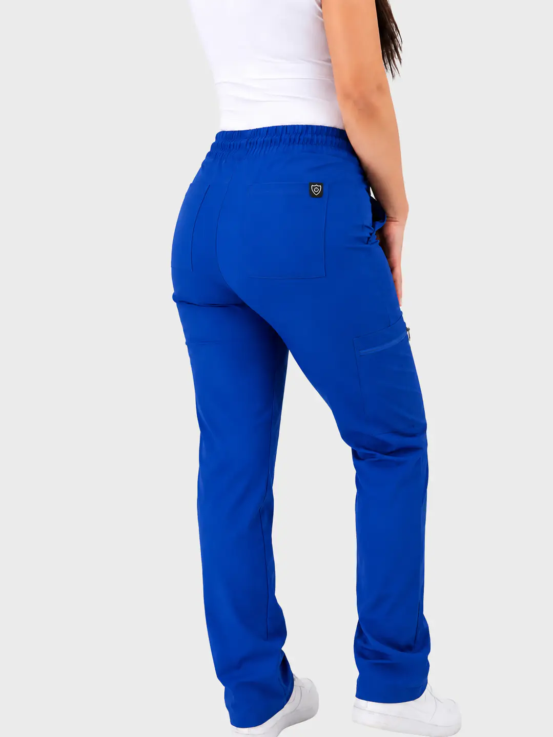 Pantalón Clínico Cargo Recto Hana Mujer Azul Rey Antifluido | Linea Aesthetic - Uniformes clínicos Égida Chile