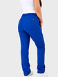 Pantalón Clínico Cargo Recto Hana Mujer Azul Rey Antifluido | Linea Aesthetic - Miniatura 4