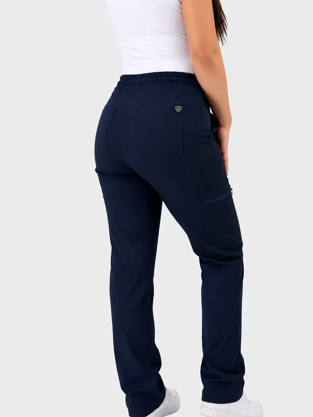 Pantalón Clínico Cargo Recto Hana Mujer Azul Marino Antifluido | Linea Aesthetic - Uniformes clínicos Égida Chile