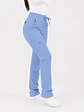 Pantalón Clínico Cargo Recto Hana Mujer Celeste Antifluido | Linea Aesthetic - Miniatura 1