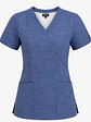 Blusa Clínica Estampada Urban Denim Mujer Cuello en V Elasticado | Egida - Miniatura 3