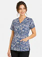 Blusa Médica Estampada Azul Splash Mujer | Égida Uniformes - Miniatura 1