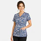 Blusa Médica Estampada Azul Splash Mujer | Égida Uniformes - Miniatura 1