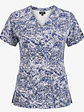 Blusa Médica Estampada Azul Splash Mujer | Égida Uniformes - Miniatura 3