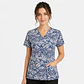 Blusa Médica Estampada Azul Splash Mujer | Égida Uniformes - Miniatura 2