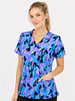 Blusa Médica Estampada Prisma Índigo Mujer | Égida Uniformes - Miniatura 2