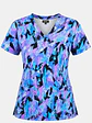 Blusa Médica Estampada Prisma Índigo Mujer | Égida Uniformes - Miniatura 3