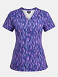Blusa Médica Estampada  Destello Lavanda Mujer  cuello en V  - Miniatura 3