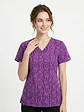 Blusa Médica Estampada Lluvia Magenta Mujer | Egida Uniformes - Miniatura 2