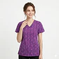 Blusa Médica Estampada Lluvia Magenta Mujer | Egida Uniformes - Miniatura 2