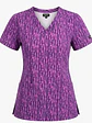 Blusa Médica Estampada Lluvia Magenta Mujer | Egida Uniformes - Miniatura 3
