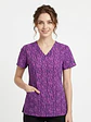 Blusa Médica Estampada Lluvia Magenta Mujer | Egida Uniformes - Miniatura 1
