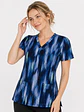 Blusa Médica Estampada Cascada Azul Mujer  - Miniatura 1