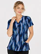 Blusa Médica Estampada Cascada Azul Mujer  - Miniatura 2