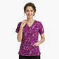 Blusa Médica Estampada  Jardín Amatista Mujer  - Miniatura 2