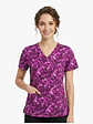 Blusa Médica Estampada  Jardín Amatista Mujer  - Miniatura 1