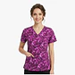Blusa Médica Estampada  Jardín Amatista Mujer  - Miniatura 1
