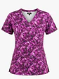 Blusa Médica Estampada  Jardín Amatista Mujer  - Miniatura 3