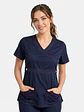 Blusa Clínica Cargo Azul Marino Costuras Fucsia Mujer | Egida - Miniatura 1