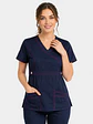 Blusa Clínica Cargo Azul Marino Costuras Fucsia Mujer | Egida - Miniatura 2